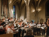 Le choeur sous la direction de Marjolaine Reymond